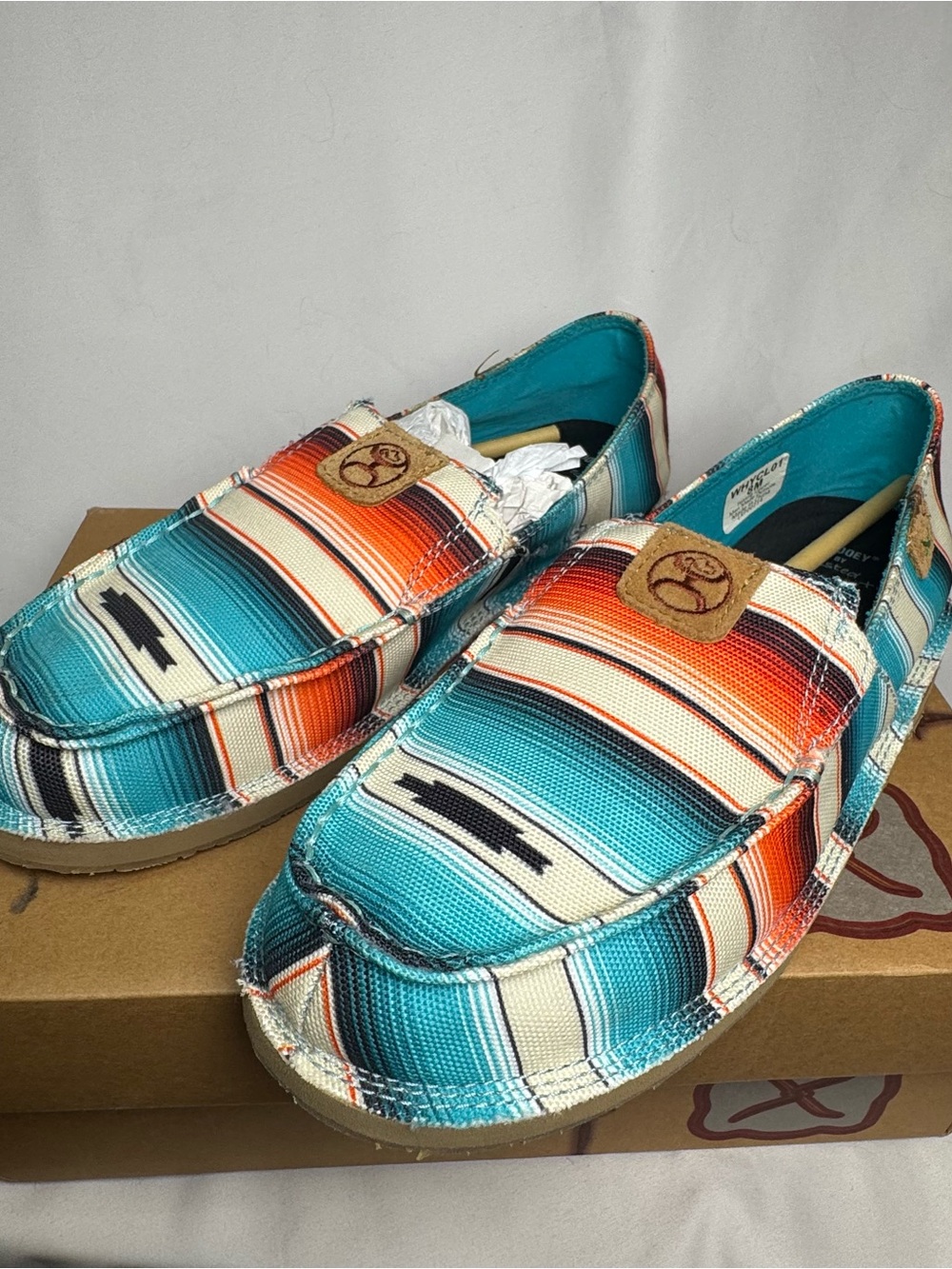 Twisted X Women's Hooey Slip-On Sunset Serape Size 8 WHYCL01 NWB